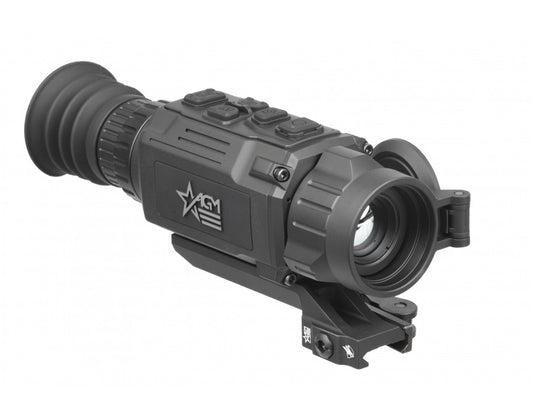 Black thermal imaging device with a visible brand logo on a white background