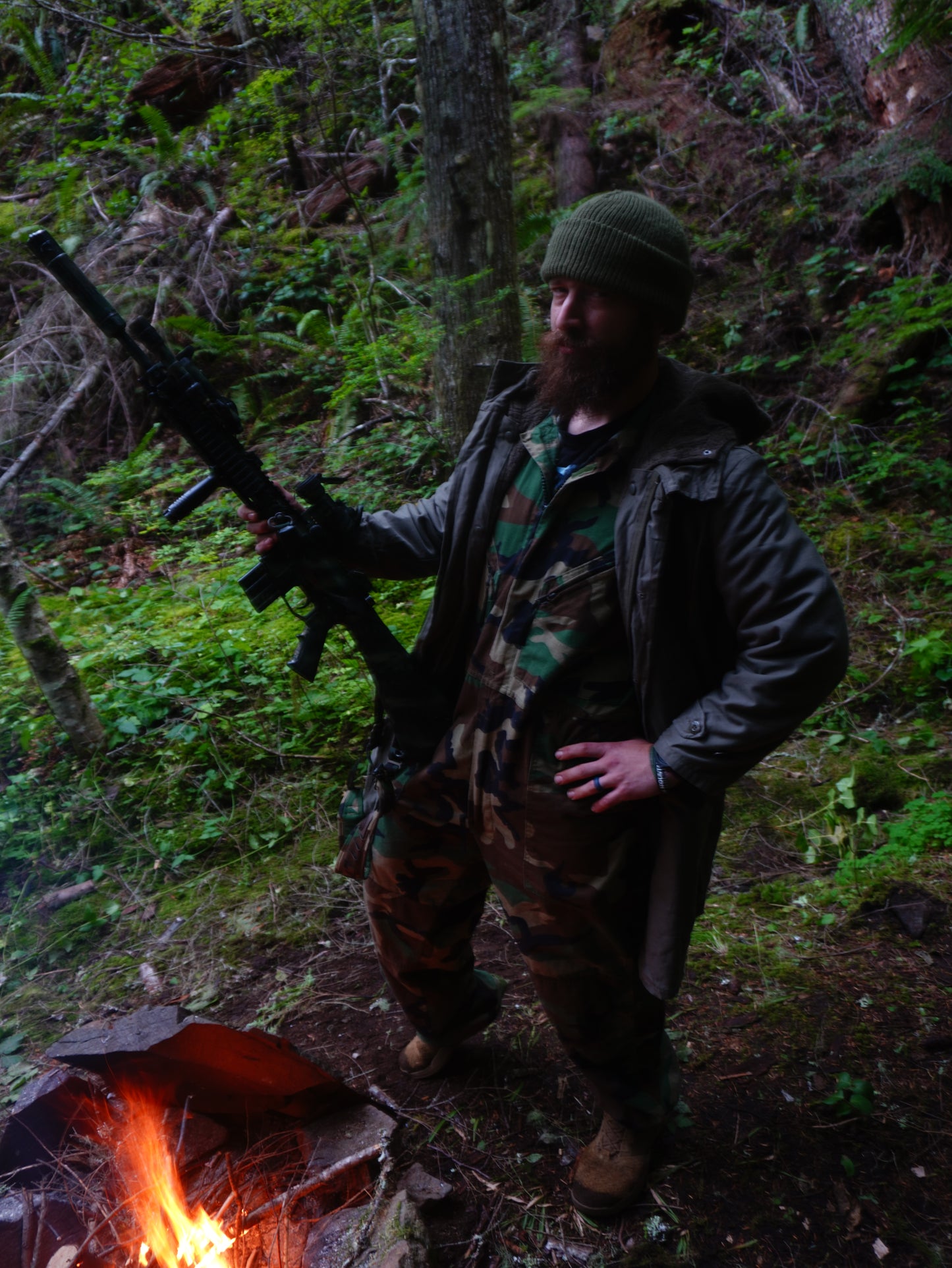 West German Army Schwarz Passau Green Winter Field Coat w/ Liner