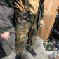 German Military Flecktarn Goretex Wet Weather Suspenders - Surplus