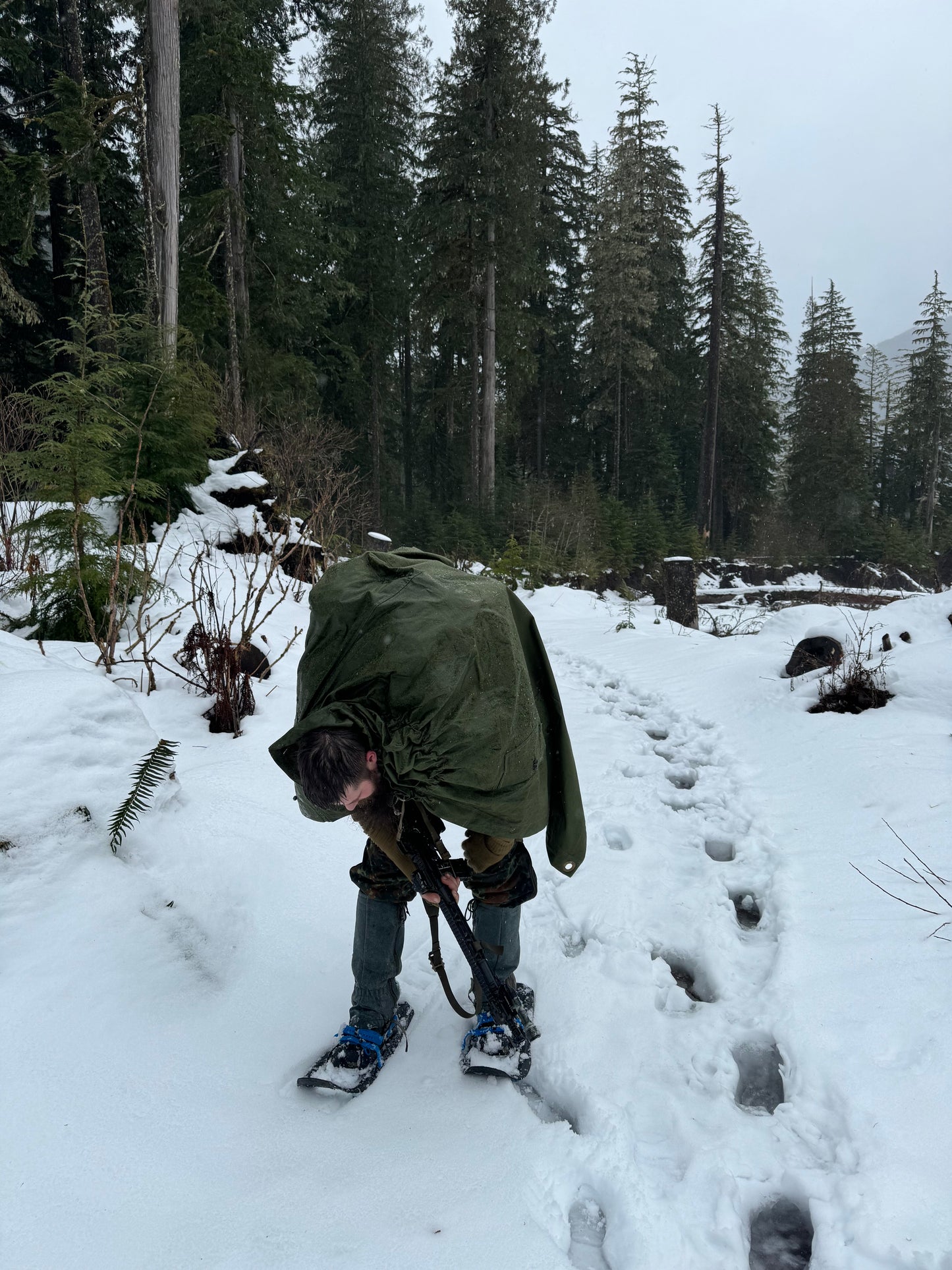 Romanian Military Canvas Half Shelter/Cape/Tarp