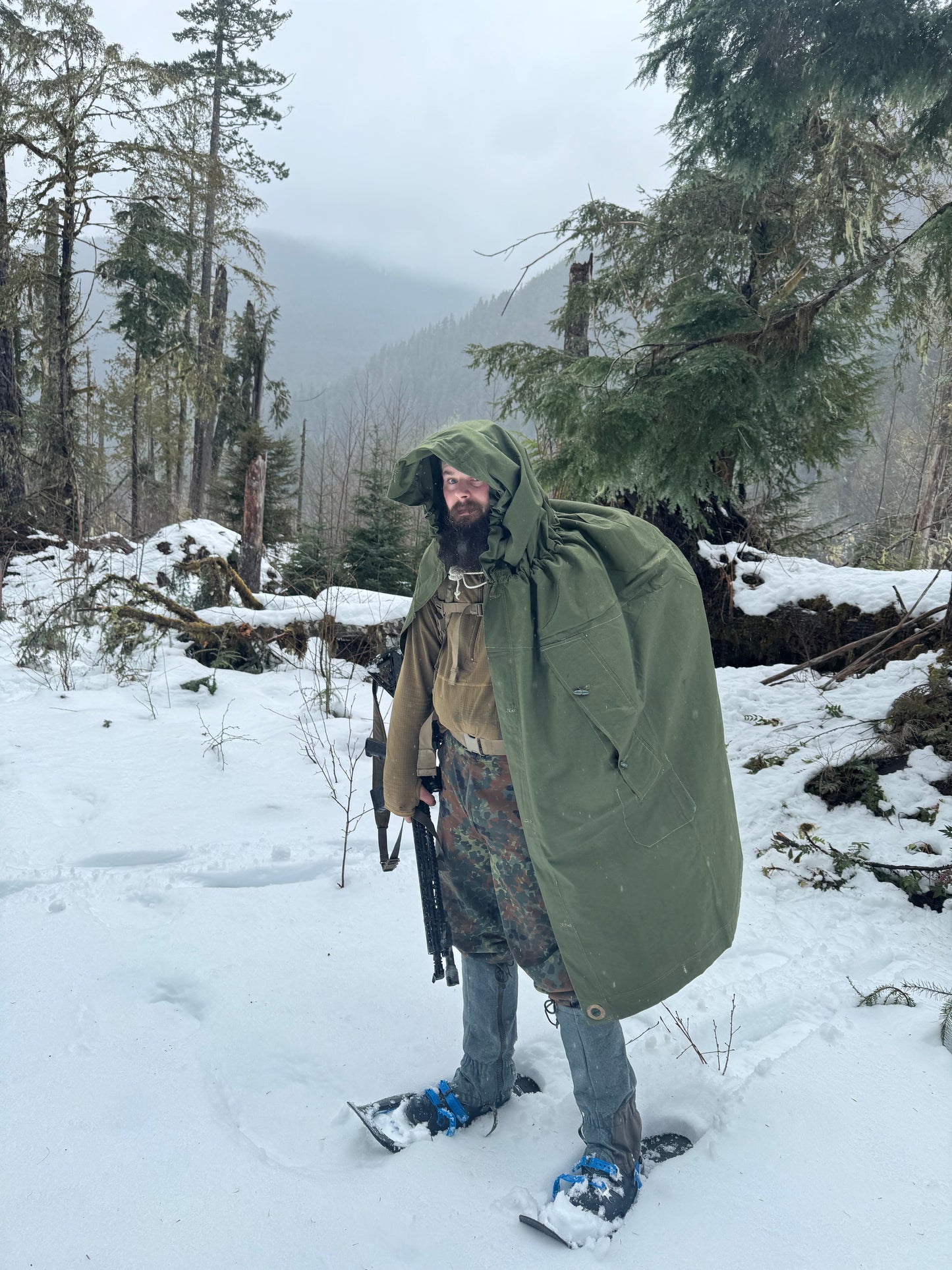 Romanian Military Canvas Half Shelter/Cape/Tarp