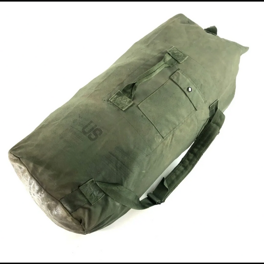 Green bag on a white background