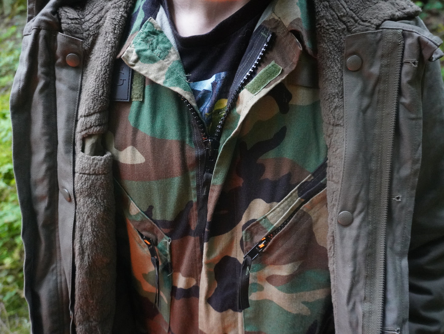 West German Army Schwarz Passau Green Winter Field Coat w/ Liner