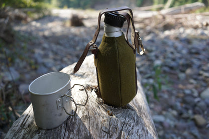 Romanian Canteen w/ Wool Cover & Cup - Issued