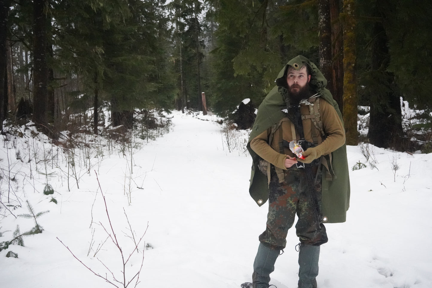 Romanian Military Canvas Half Shelter/Cape/Tarp