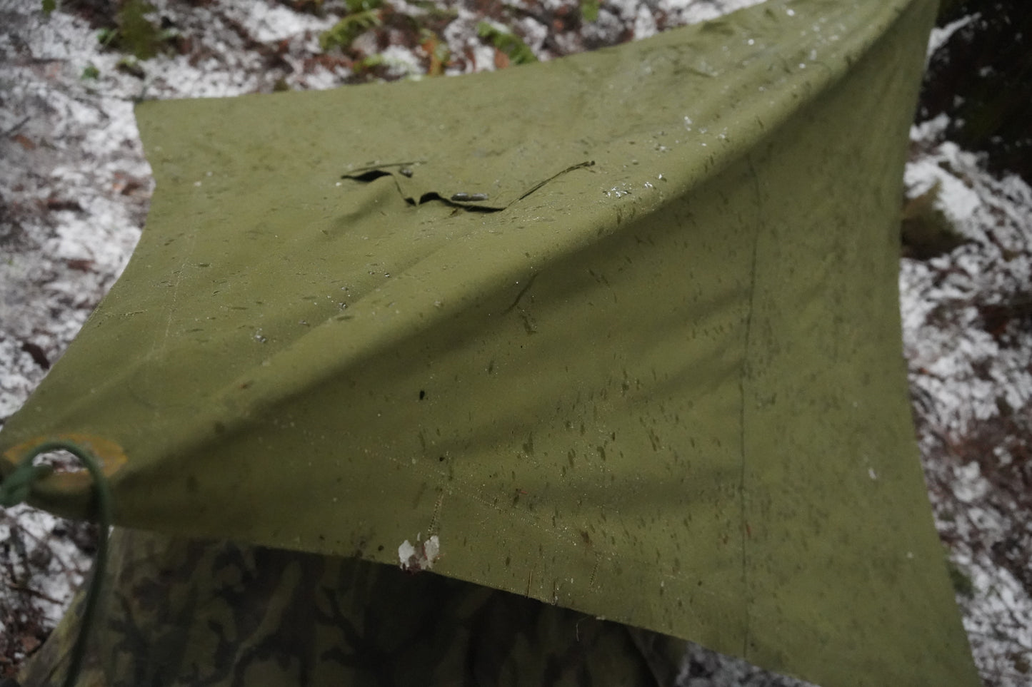 Romanian Military Canvas Half Shelter/Cape/Tarp