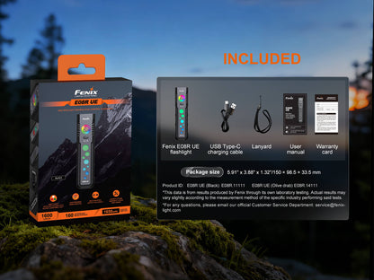 Fenix E08R UE Multi-Light EDC Flashlight With Red Light & Green Laser