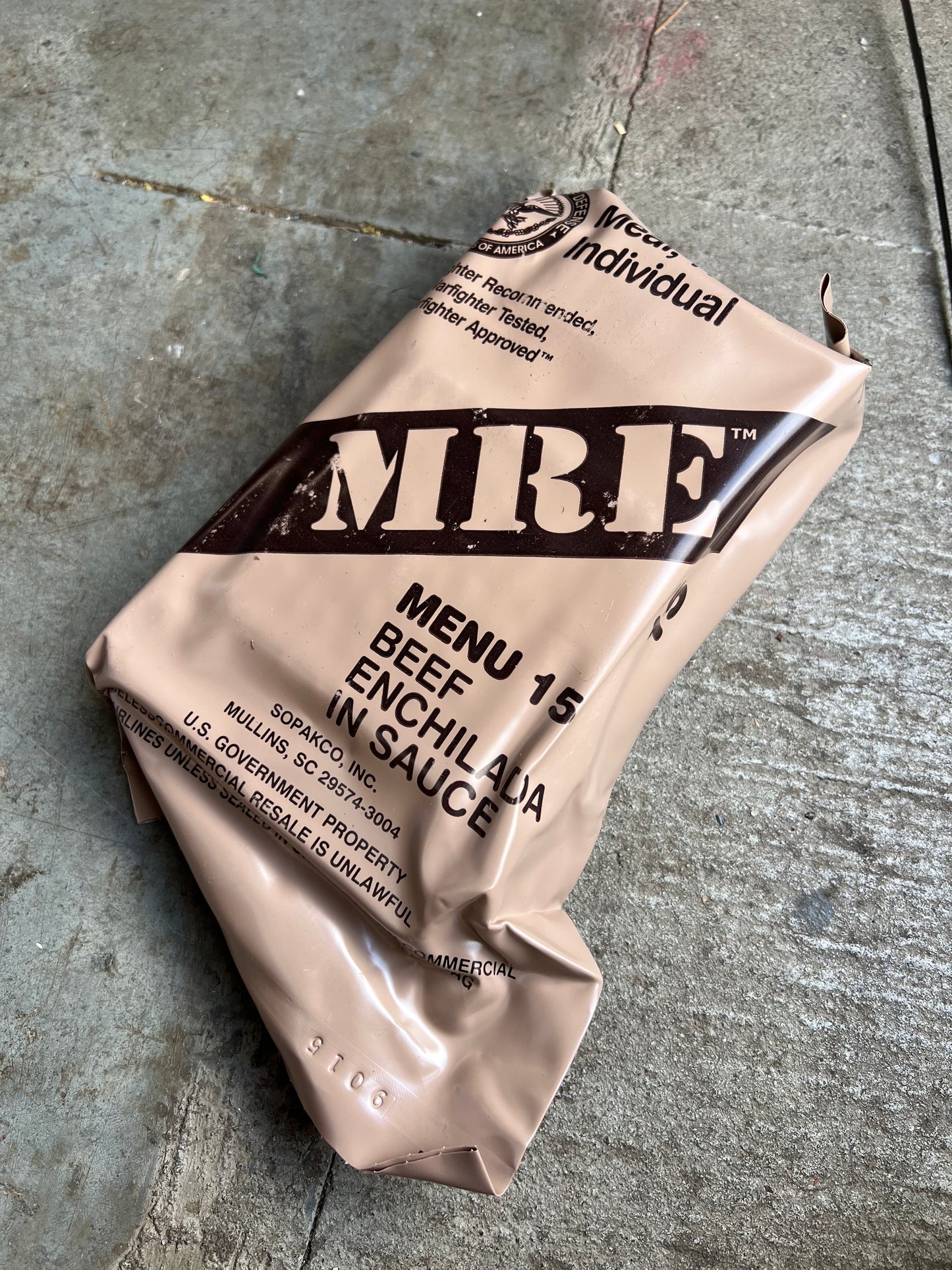 US Military Surplus Individual Meal Ready to Eat (MRE) - 1 Pack