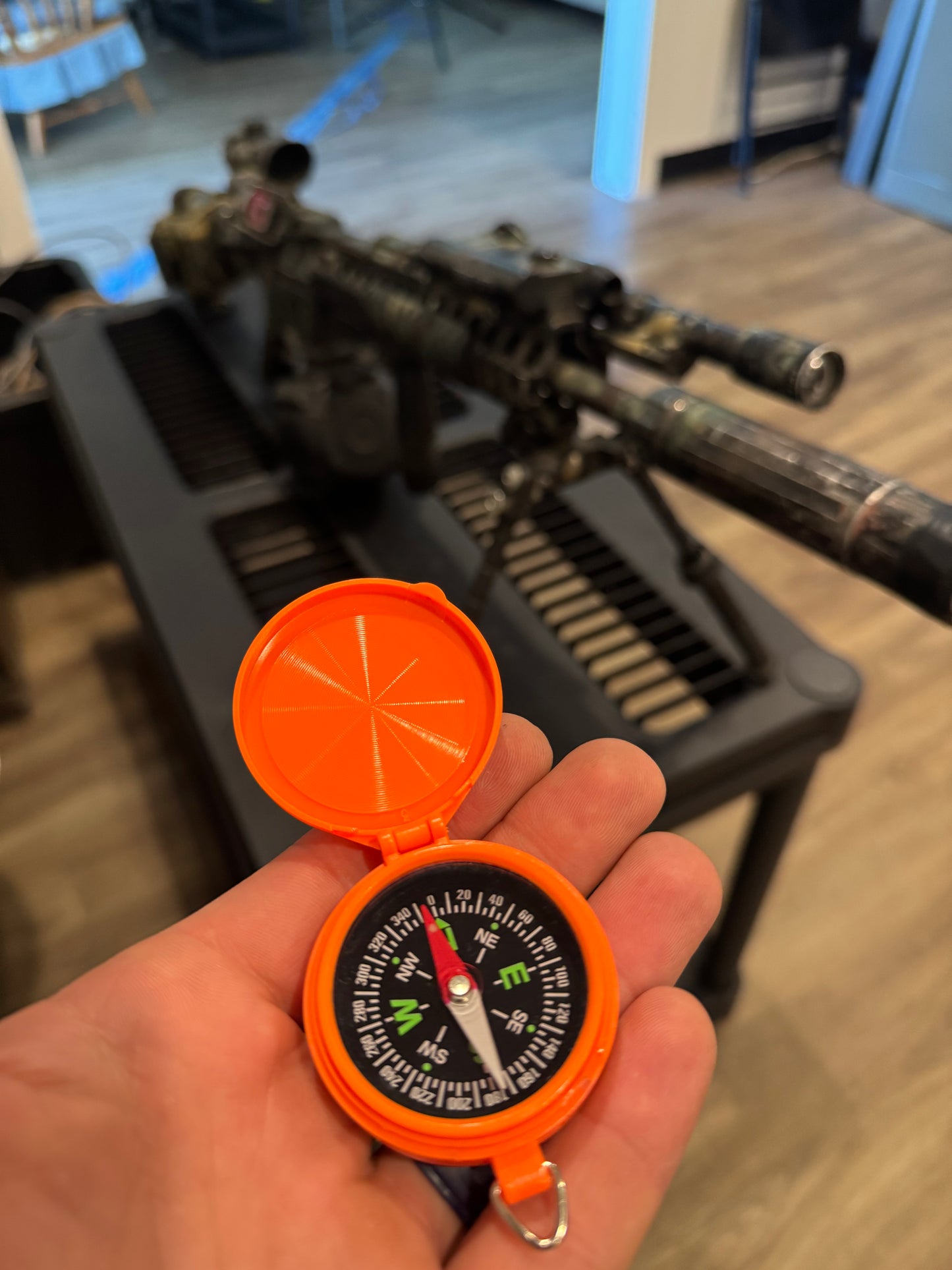 Allen 487 Pocket Compass - Orange