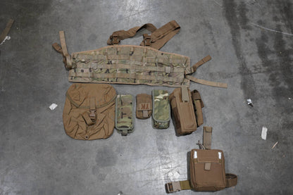 TAPS rig with medical gear in OCP and Coyote Tan