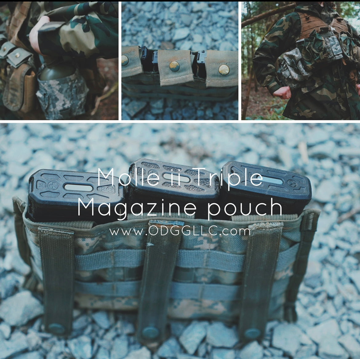 US Military Surplus MOLLE-ii Triple Magazine Pouch Shingles - Multiple Patterns