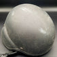 Exterior of a scuffed helmet