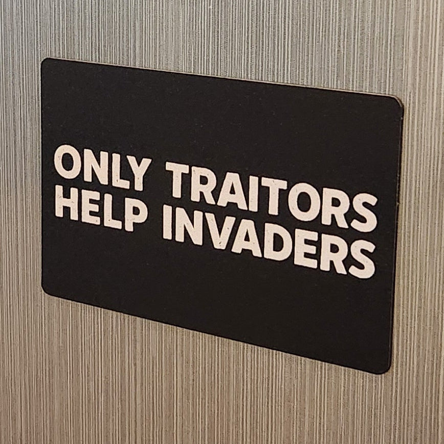 magnets  on a metallic surface with text and graphics
