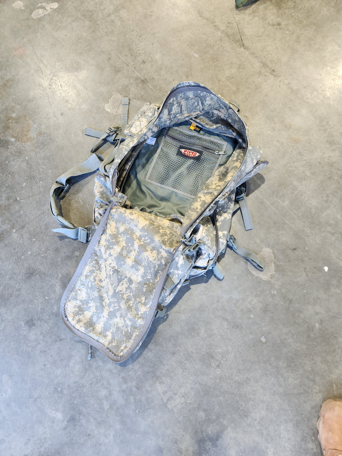 UCP piper gear backpack main compartment interior view