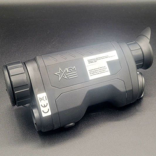 Black thermal imaging device on a gray background