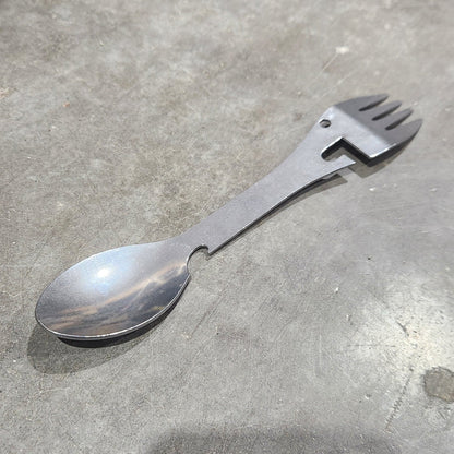 TACTICALS Spork 5-in-1 -retkeilyvälineiden monitoimityökalu - ruostumatonta terästä