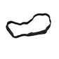 Black rubber gasket on a concrete surface