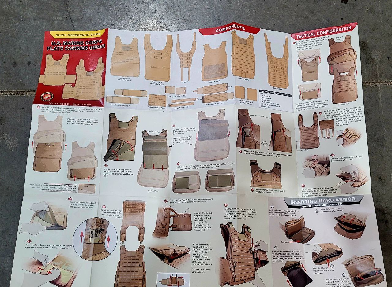 USMC Surplus Plate Carrier Gen III IMTV - Coyote Brown