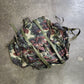 woodland backpack on concrete