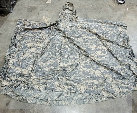 poncho on a concrete floor
